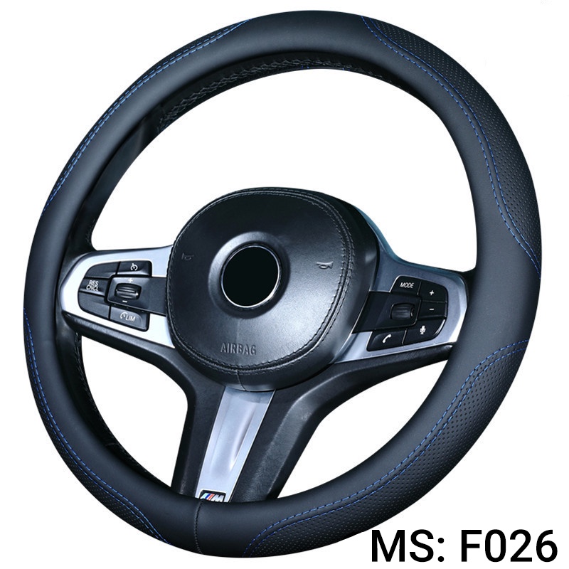 Bọc Vô Lăng Ô Tô Bằng Da Carbon Cao Cấp Chống Trơn Trượt Size 37cm-38cm Phù Hợp Với Mọi Dòng Xe Hơi 3