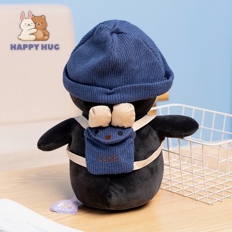 Gấu bông chim cánh cụt, đồ chơi thú nhồi bông bé trai bé gái size 22/35/45cm trang trí quà tặng dễ thương - Happy Hug