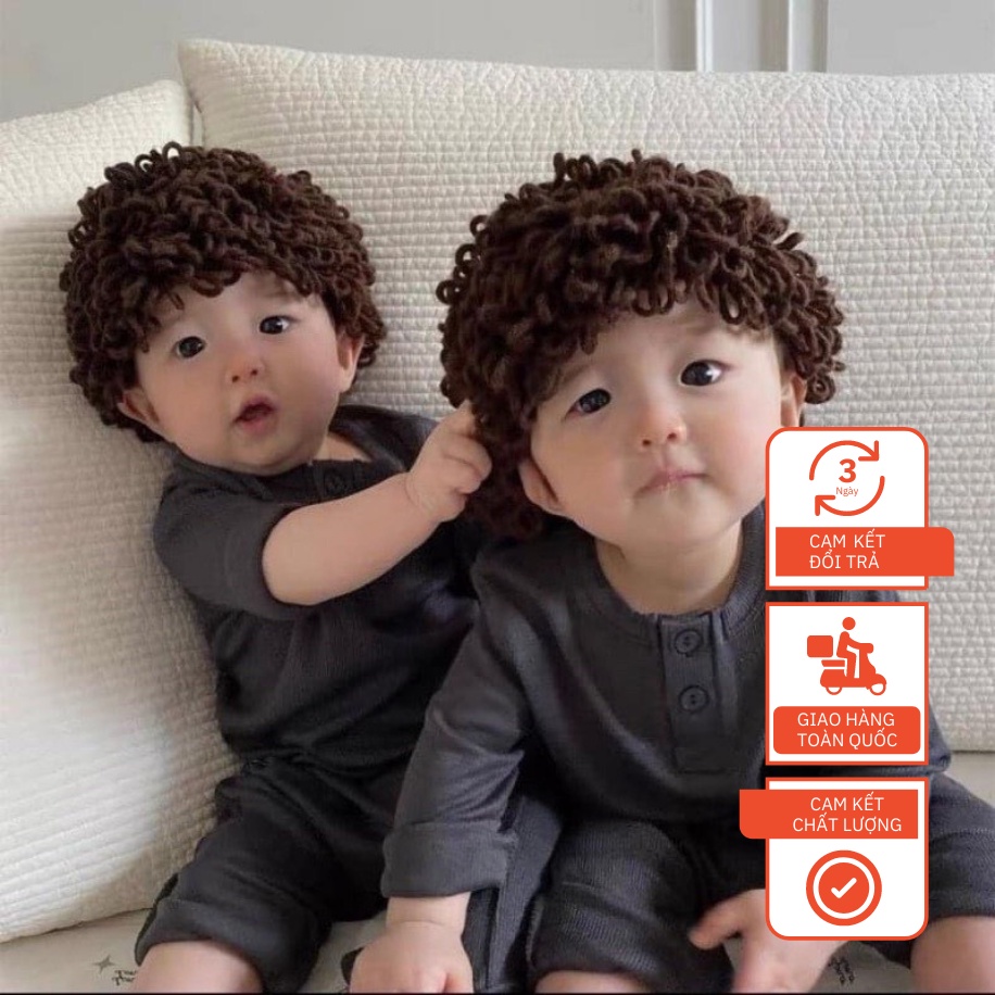 Nón Len Tóc Xù Cho Bé