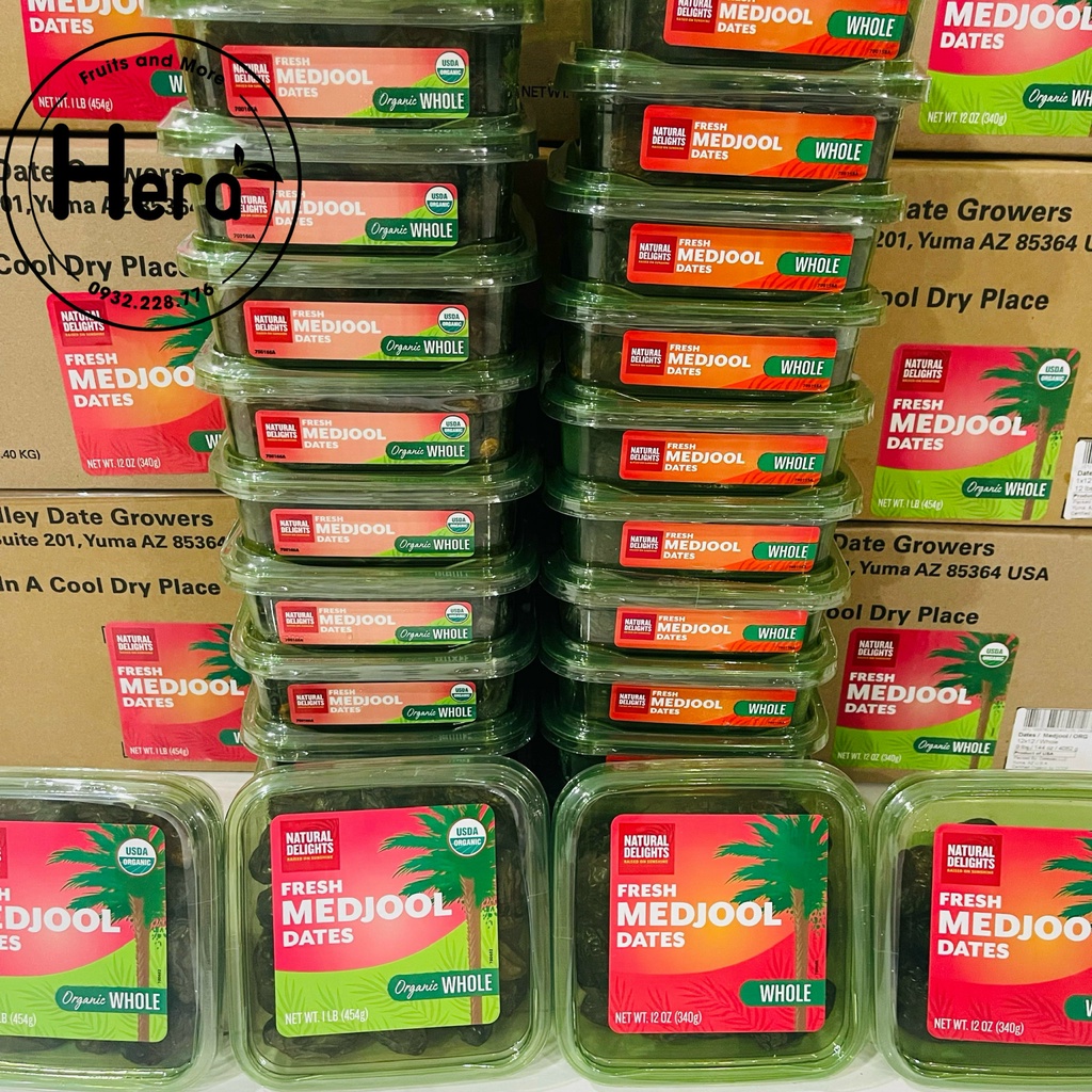 Chà là khô Mỹ organic Natural Delights  Date 2024