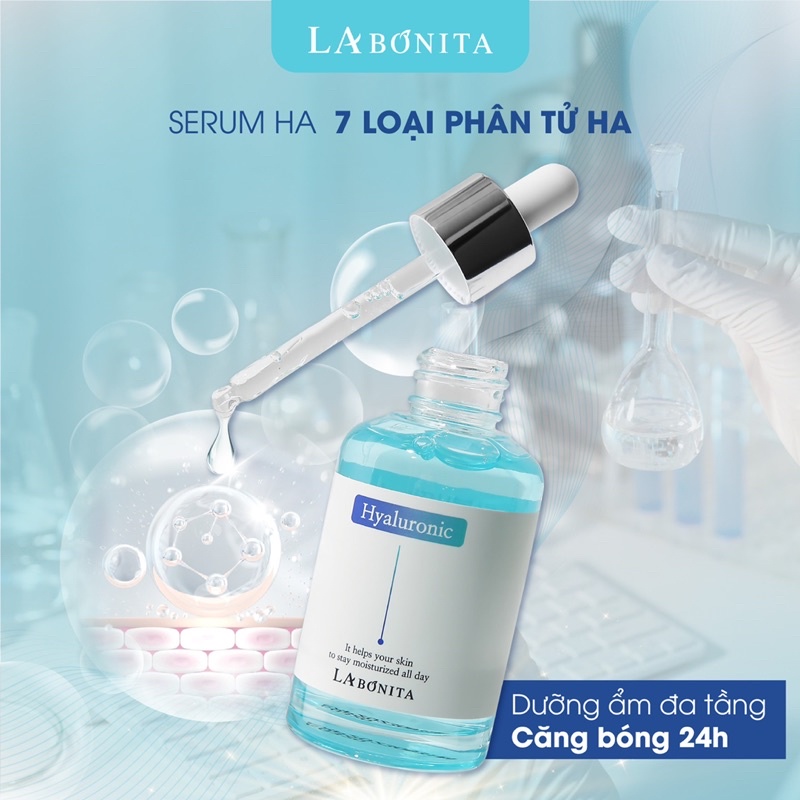 Serum dưỡng ẩm sáng da & tăng độ đàn hồi LA BONITA Vital Hyaluronic Acid Serum 50ml