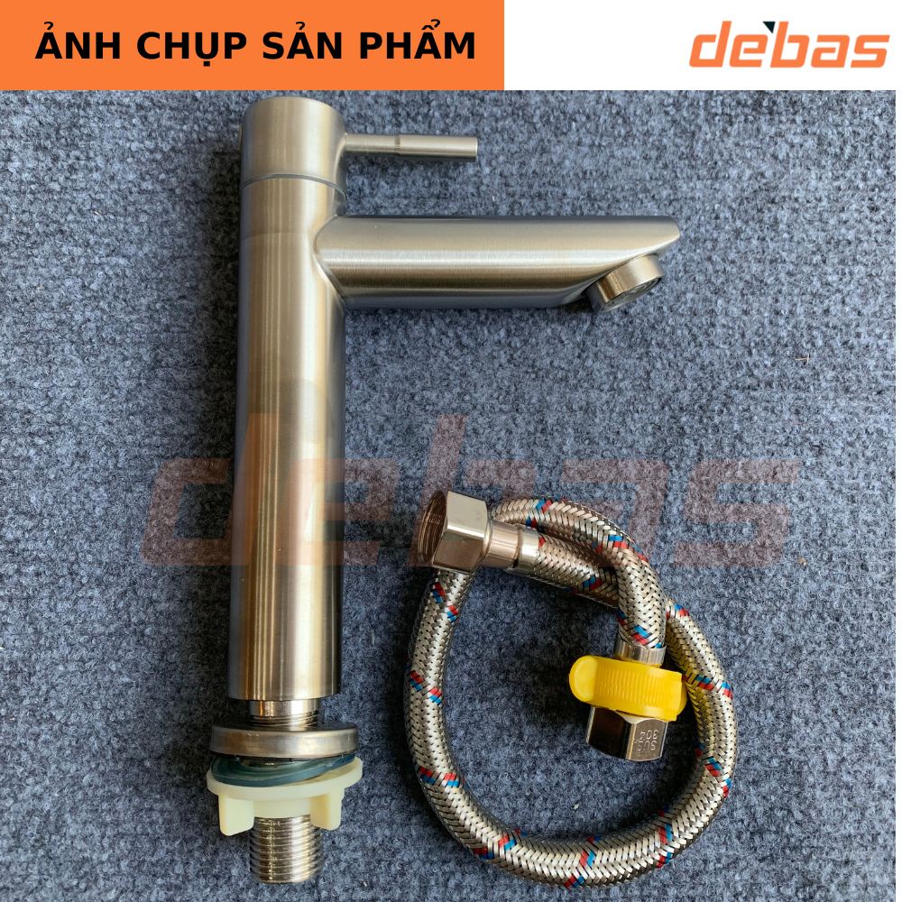 Vòi lavabo rửa mặt lạnh inox 304 cao cấp giá rẻ chính hãng Debas V5165