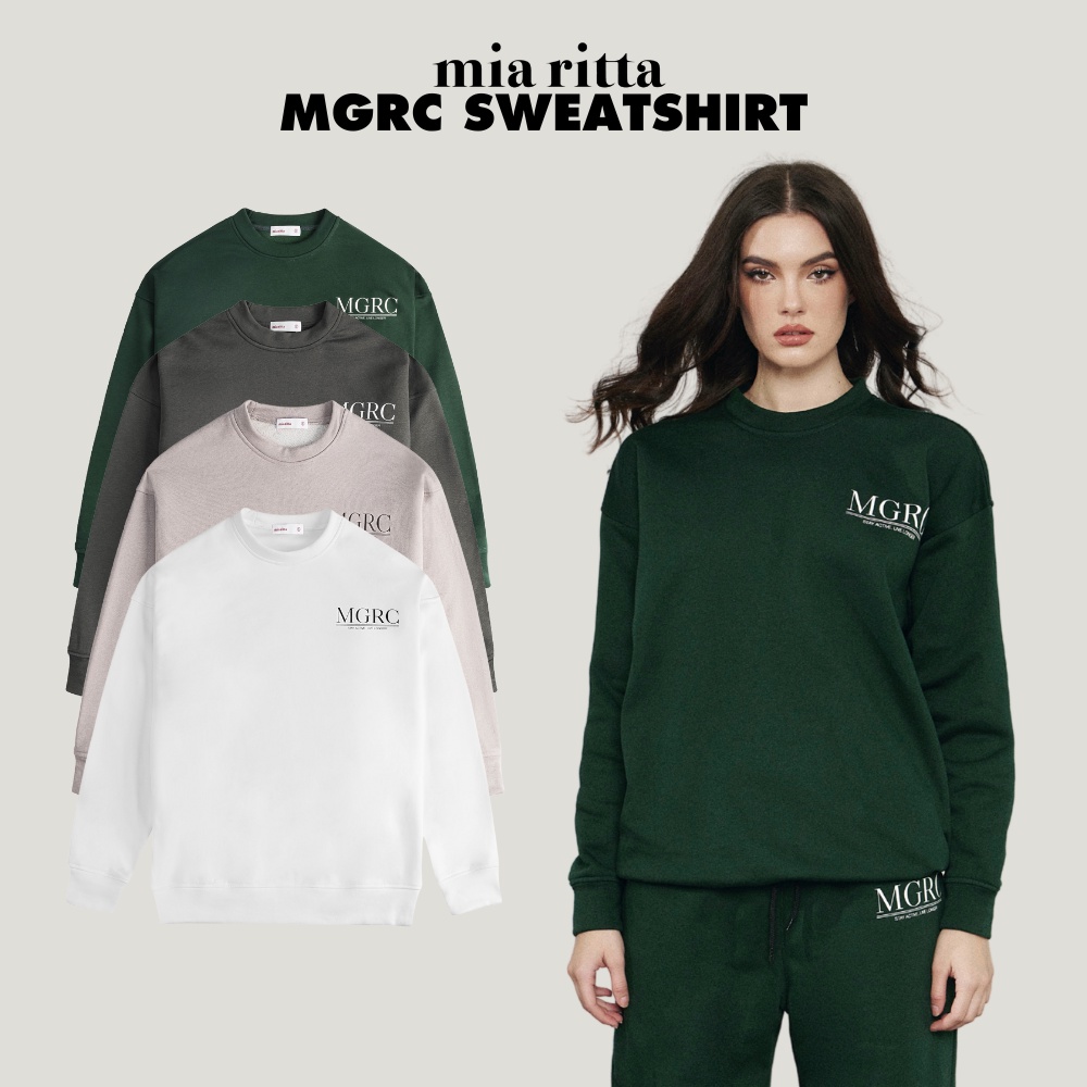 Áo nỉ MGRC - Sweatshirt Mia Ritta A2150 áo nỉ dài tay lót bông in chữ MGRC