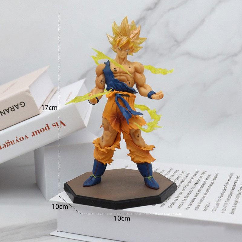 Mô hình 7 viên ngọc rồng SonGoku super saiyan siêu đẹp kèm hiệu ứng effect cao 17cm - figure  Dragon Ball