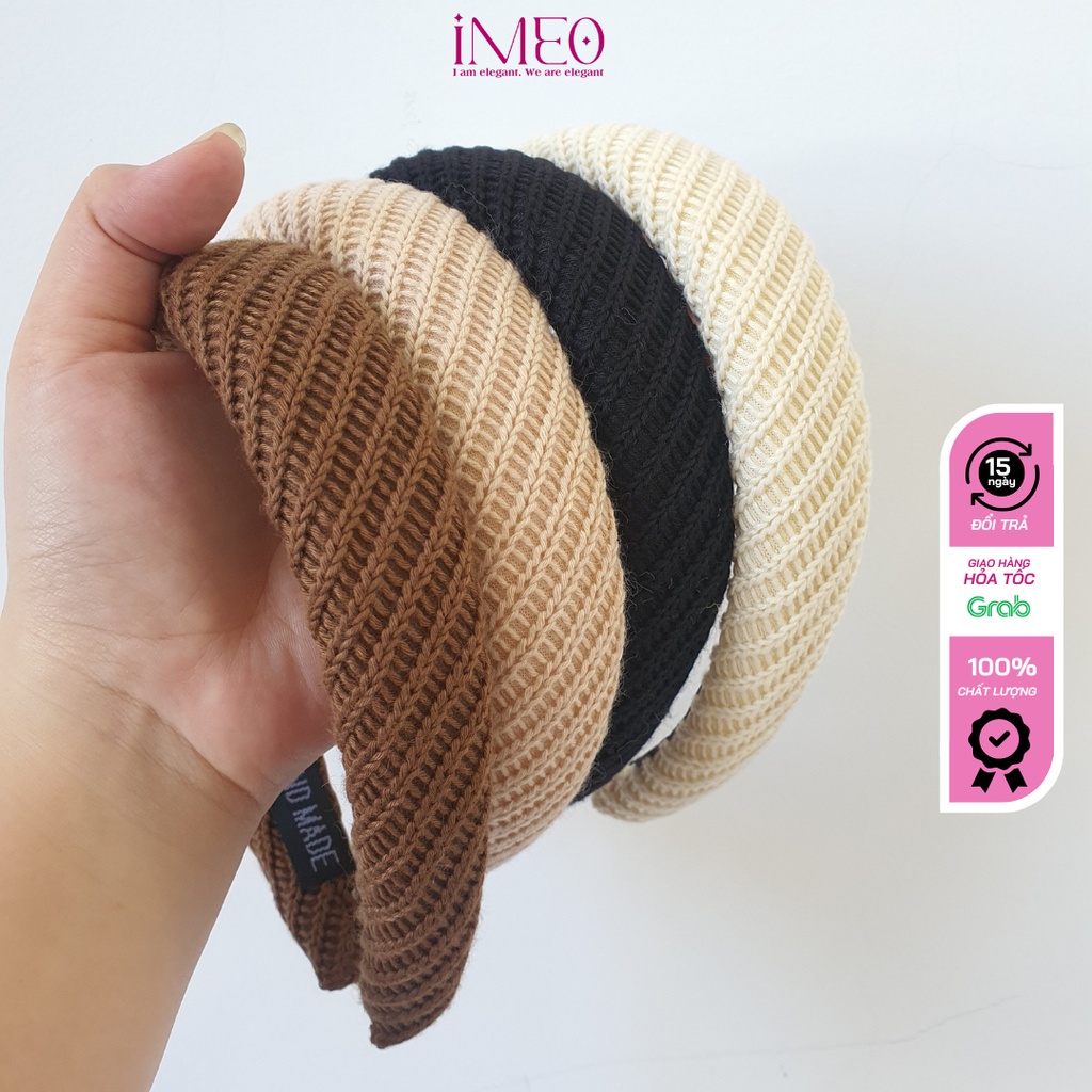 Cài tóc hình bím tóc cho nữ màu đỏ nhung đính hạt phong cách Hàn Quốc