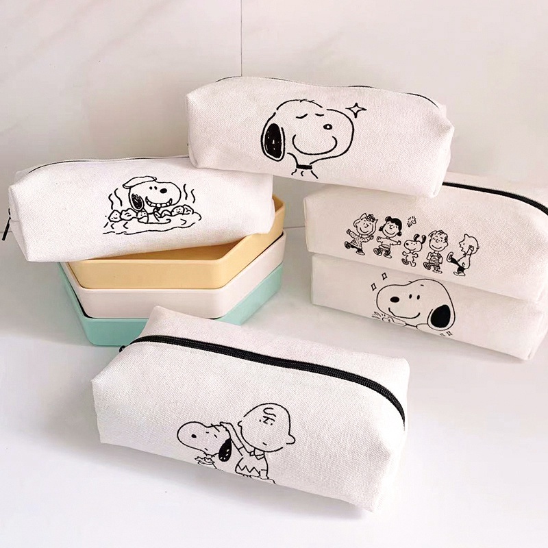 Túi Đựng Bút Chì Sức Chứa Lớn Họa Tiết Hoạt Hình Dễ Thương