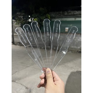 Sỉ túi 100 Dao cắt bánh kem ( dao trung 22cm ) dao nhựa trong suốt, dao cắt bánh sinh nhật (100 cái/gói)