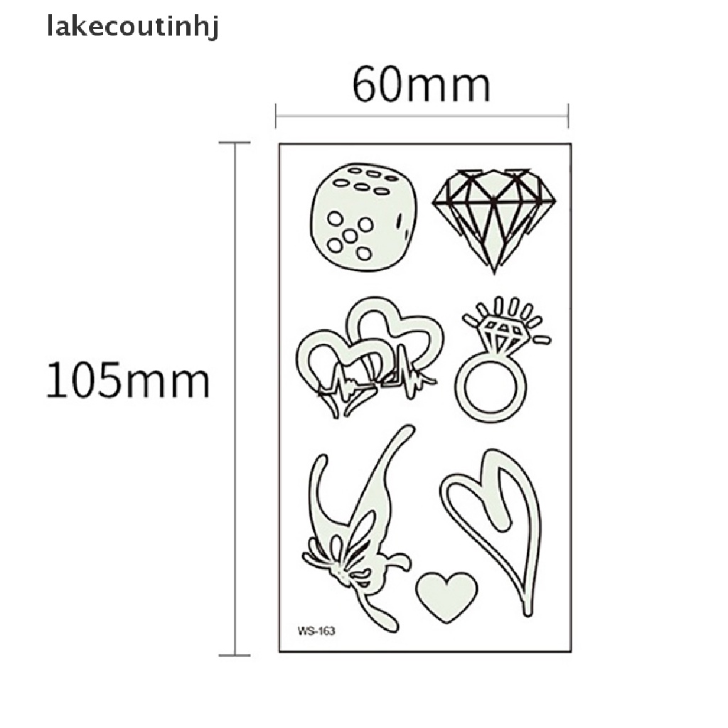 Miếng Dán Hình Xăm Dạ Quang lakecou Độc Đáo Cá Tính