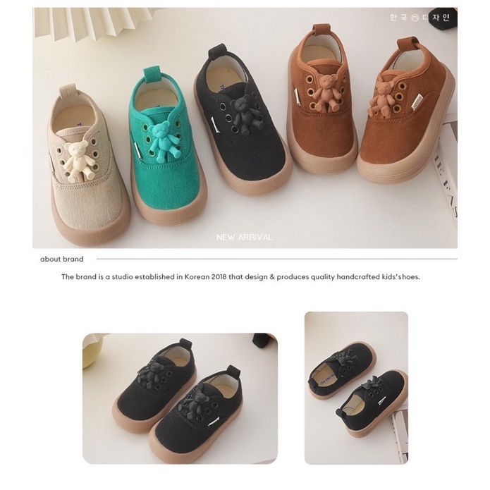Giày lười canvas/ giày thể thao đế mềm cho bé trai, bé gái phong cách Hàn Quốc