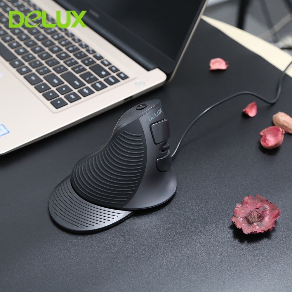 Chuột Máy Tính Có Dây Delux M618 6 Nút Bấm 800 / 1200 / 1600 DPI