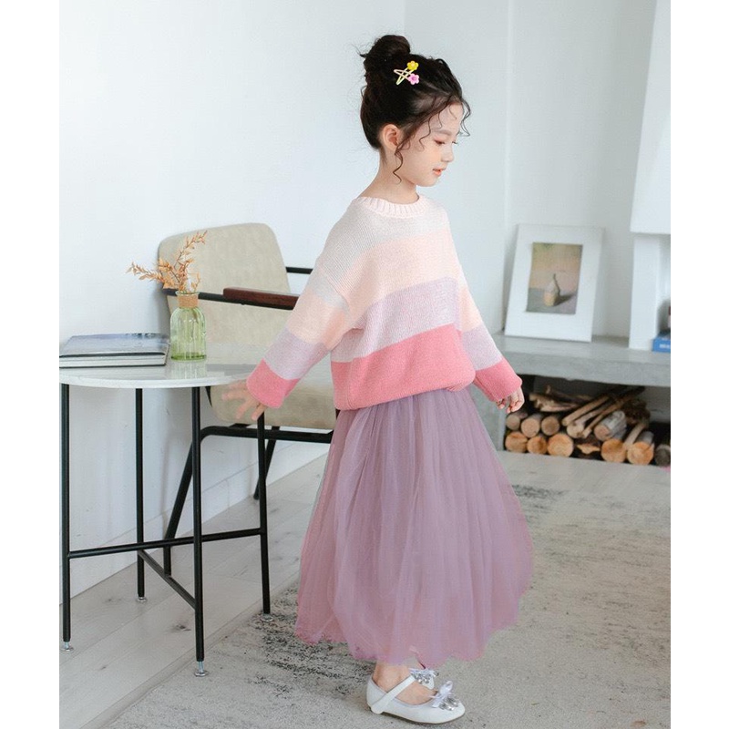 CHÂN VÁY VOAN DÀI CẠP CHUN NỮ TÍNH CHO BÉ- HÀNG QCCC