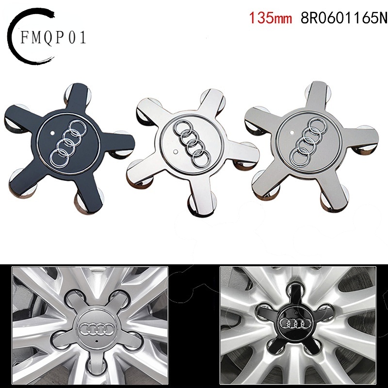 Set 4 Nắp Đậy Trục Bánh Xe Hơi 135mm 135mm Chuyên Dụng Cho Audi Q3 Q5 A3 S3 S5 Sline 8R0601165Phụ Kiện Chuyên Dụng Cho Xe Hơi N