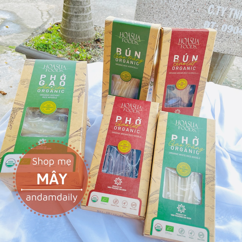 Bún/ Phở gạo trắng/gạo lứt hữu cơ Hoa Sữa cho bé 6m ăn dặm (Gói 250g) - Mẹ Mây - Ăn Dăm Daily