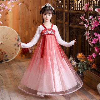 Bộ hán phục cổ trang trung hoa xinh xắn dành cho bé gái