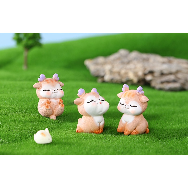 Mô hình hươu con dễ thương trang trí sen đá, terrarium