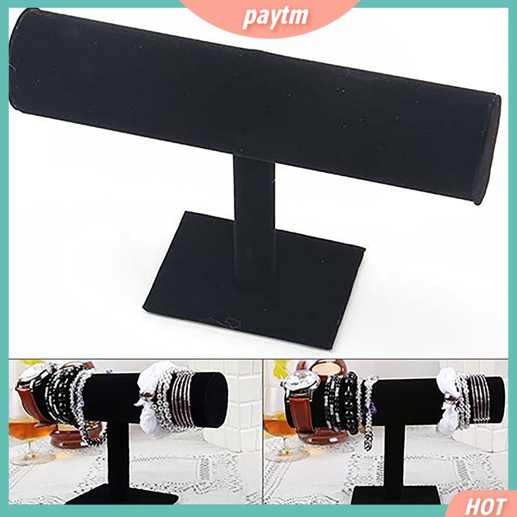 (PTM) Giá Trưng Bày Đồng Hồ Đeo Tay Hình Chữ T Bằng Nhung