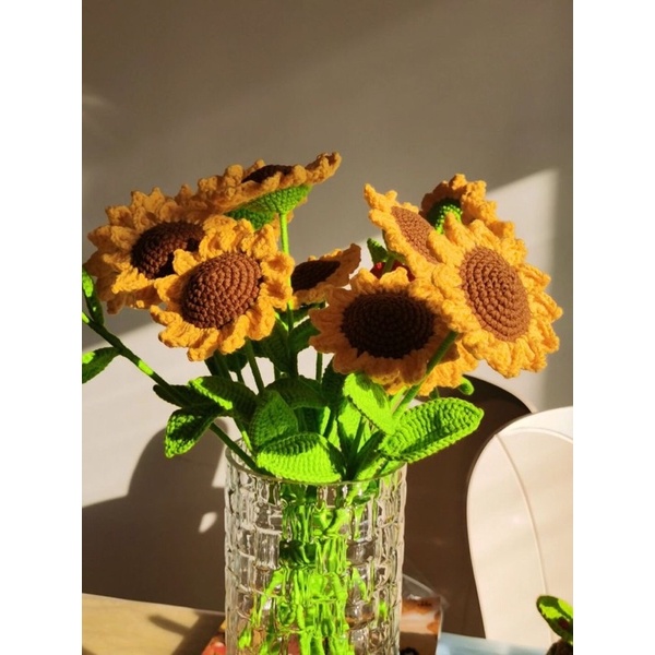 HOA HƯỚNG DƯƠNG BẰNG LEN HANDMADE