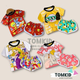 Đồ bộ cho bé gái set đồ bé gái quần lửng chất thun lạnh chính phẩm loại 1 dày dặn không nhão vải 10-40kg Tomkids