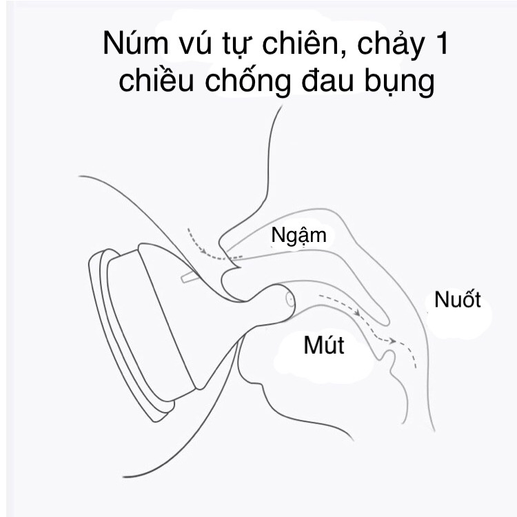 Núm ti thay thế bình sữa vuông Hegin