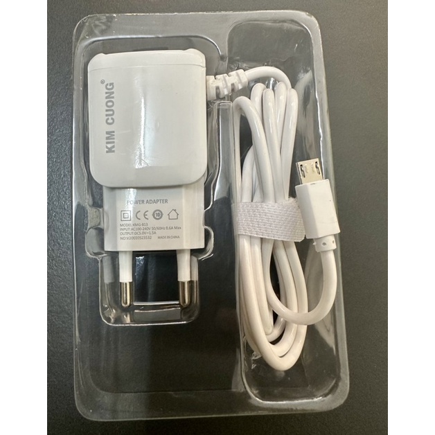 Sạc kim cương liền dây chân micro