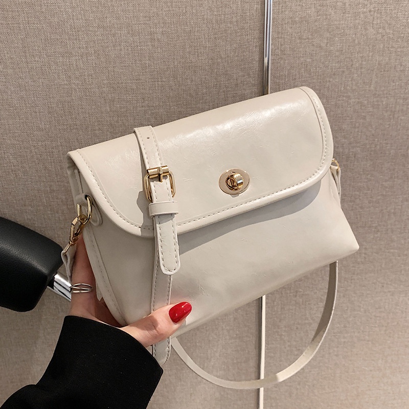 Túi Đeo Chéo Hình Vuông Nhỏ Màu Nâu Phong Cách retro Đơn Giản Cho Nữ