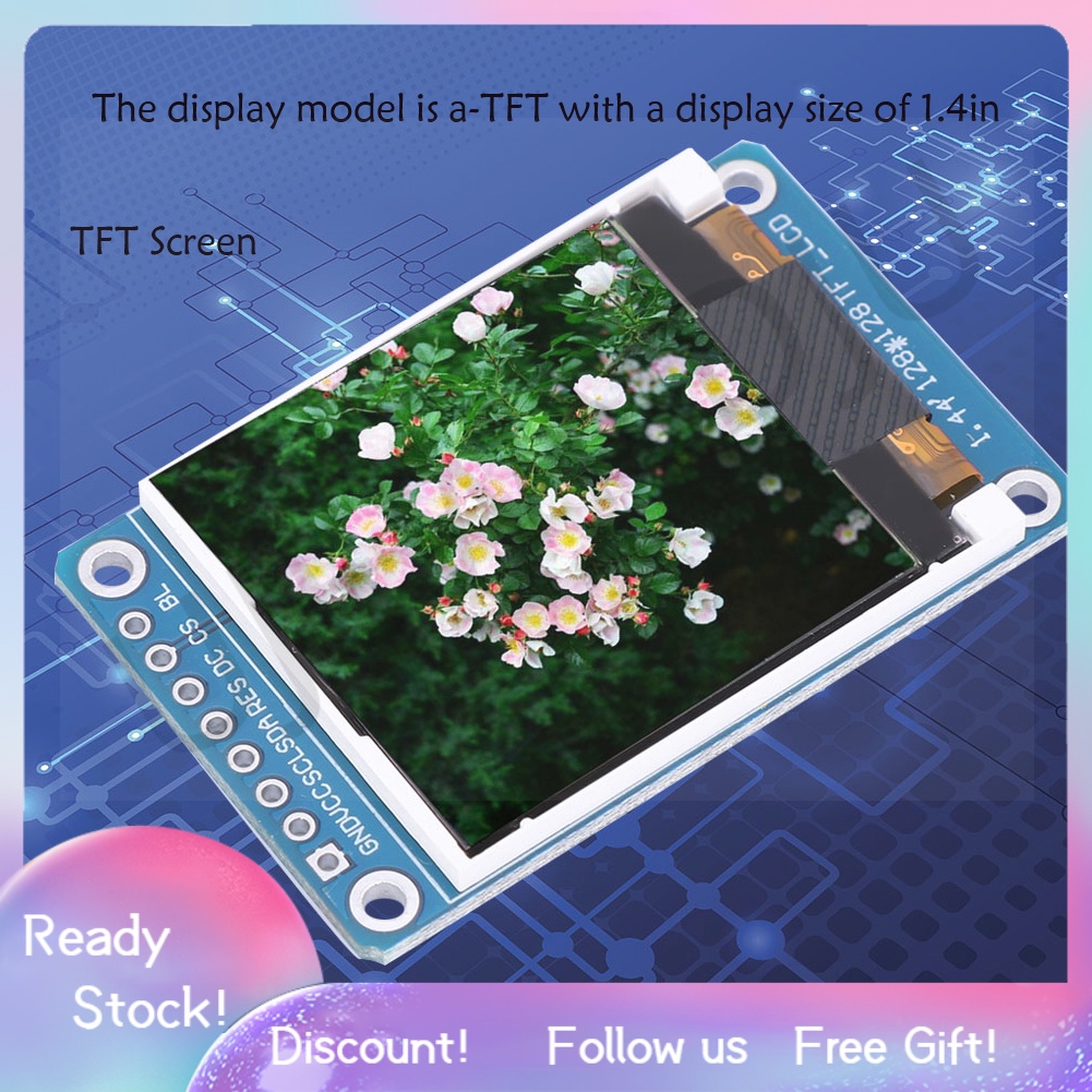 Màn hình hiển thị 1.44" TFT LCD 128 RGB cho Arduino