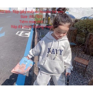 RG189_Rập giấy may áo hoodie bé gái dáng rộng