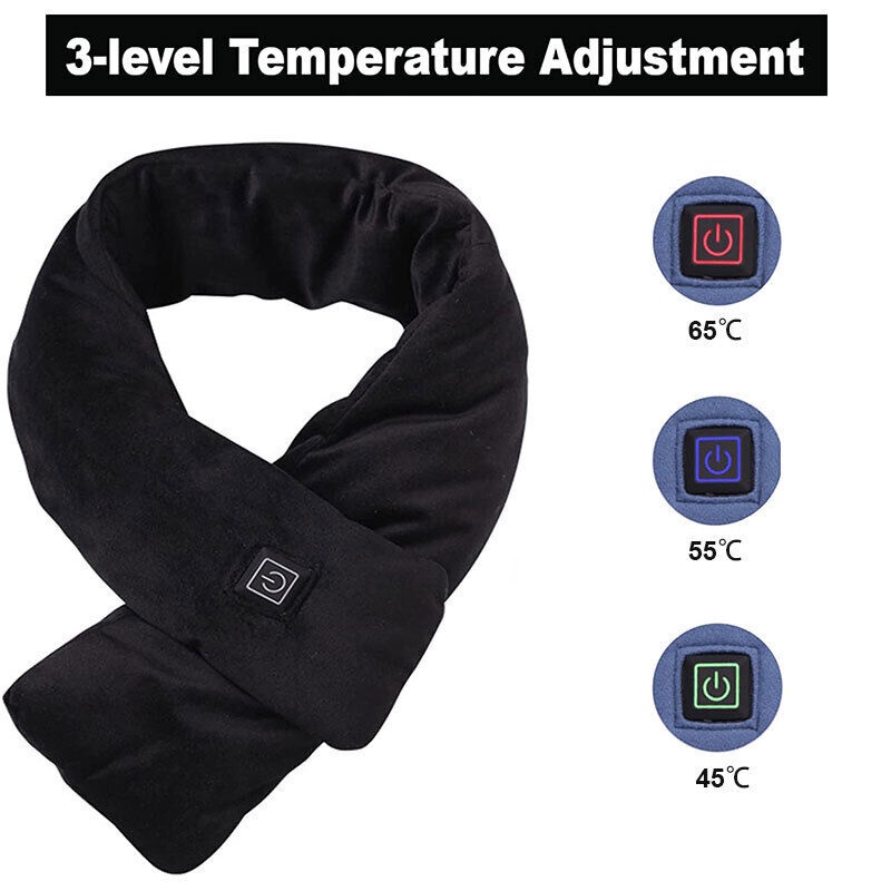 Khăn Choàng Cổ Sưởi Ấm Điện Tử 3 Cấp Độ Tùy Chỉnh Kèm Sạc USB Tiện Dụng Mang Theo Du Lịch / Cắm Trại