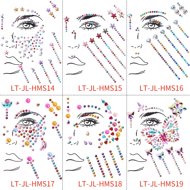 Sticker Đính Đá Nhiều Màu Sắc Trang Trí Tiệc Ngày Lễ