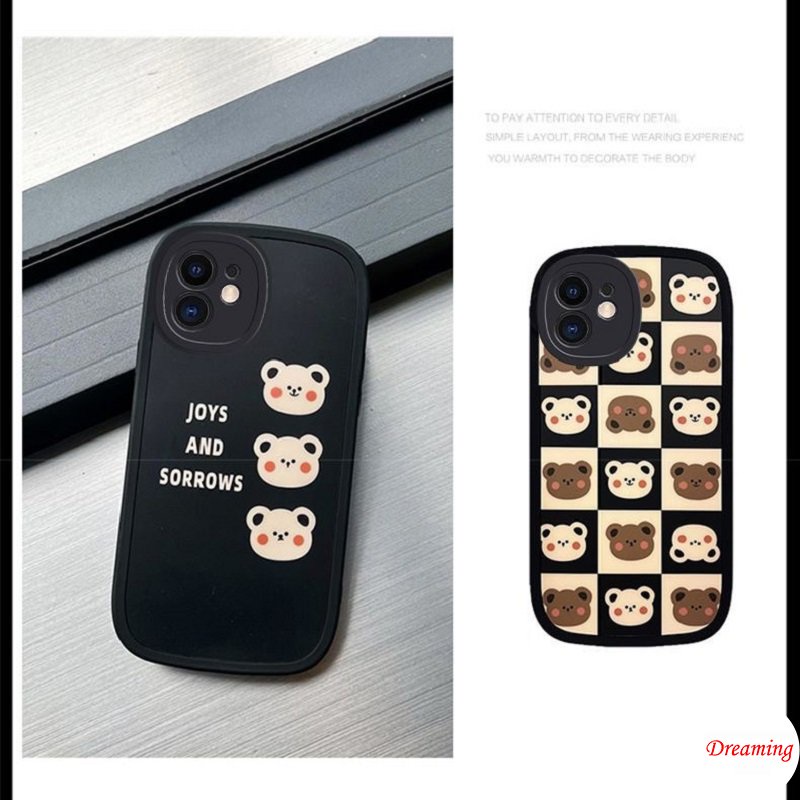 Ốp Lưng Điện Thoại cho Redmi Note 11 11S 10 10S 9S 9 8 7 10C 10A 9C 9A 9T X3 NFC GT M3 Pro 5G 4G Oval Big Eye Soft Phone Case Motif Gấu hoạt hình dễ thương