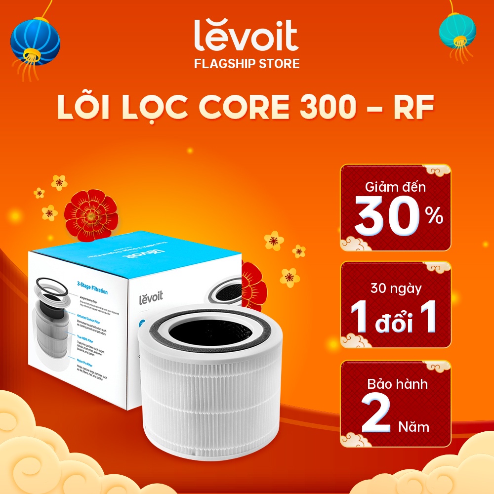 Lõi Lọc Diệt Khuẩn Tiêu Chuẩn Cho Máy Lọc Không Khí Levoit Core 300 RF | Bộ Lọc HEPA 3 Lớp | Hàng Chính Hãng