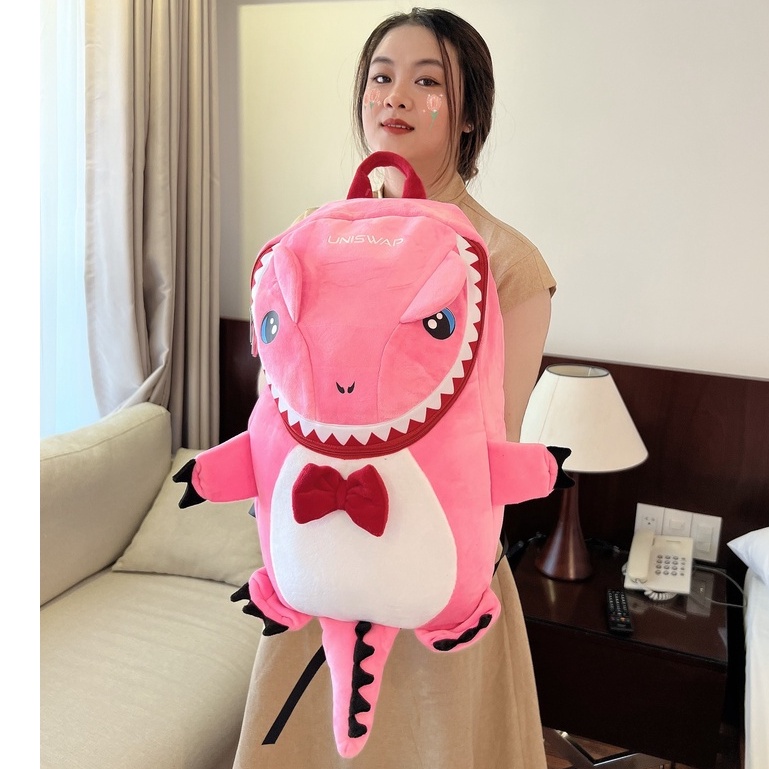 Ba lô Cá Sấu vải nhung cỡ lớn 2 lớp chống thấm nước - balo nam nữ hàng chuẩn vải nhung xịn cao cấp