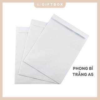 Phong bì phong bì thư trắng A5 bì thư giấy đựng thiệp mời thiệp chúc mừng thiệp sinh nhật giấy viết thư