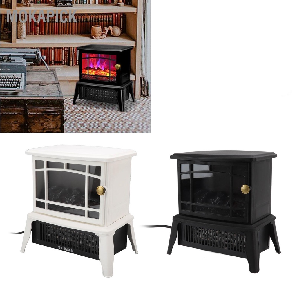 Mokapick Máy sưởi điện có ngọn lửa mô phỏng 3d Bảo vệ quá nhiệt Thiết bị làm ấm lò cho gia đình EU 220‑240V