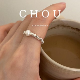 Nhẫn Màu Bạc Hạt Ngọc | CHOU ACCESSORIES |