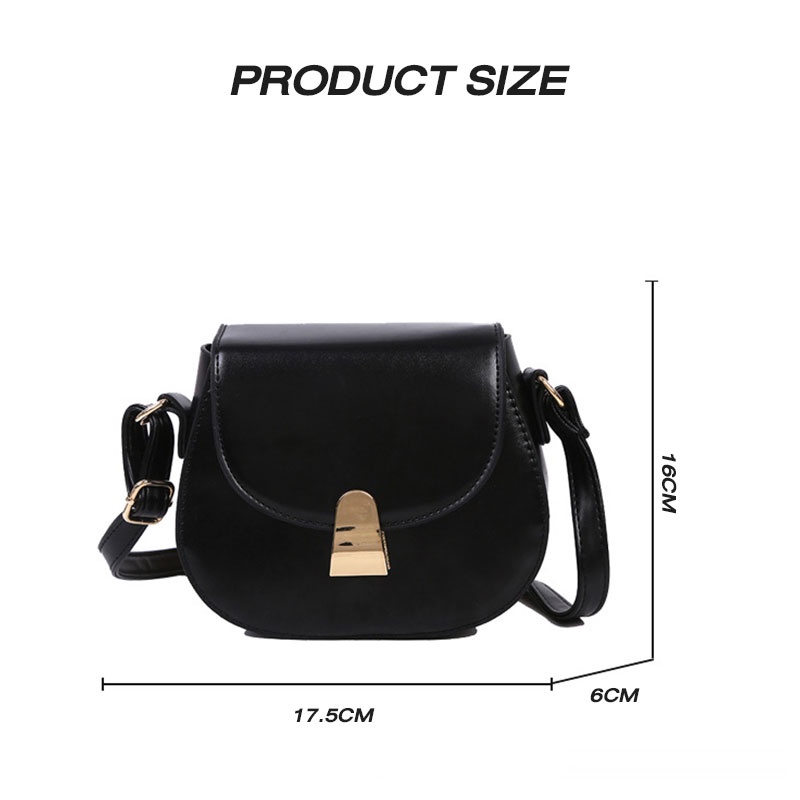 MISCHA Túi Đeo Vai Bằng Da PU Màu Trơn Phong Cách Hàn Quốc Thời Trang