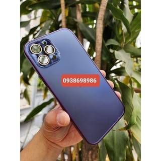 Ốp độ iphone 14 pro max cho iphone 12 pro max, 13 pro max, 14 pro lưng kính nhám bảo vệ cụm camera ralotrs