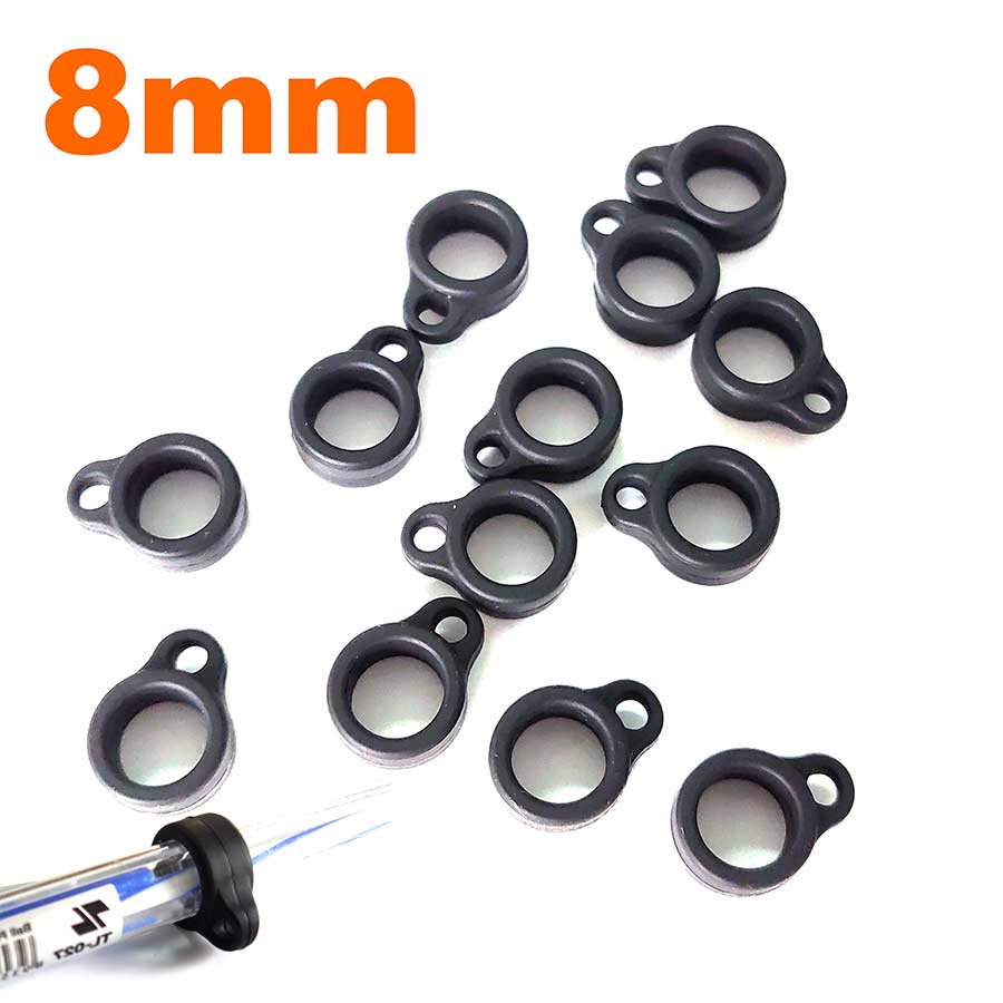 Vòng silicon buộc thiết bị cầm tay cỡ siêu nhỏ đường kính Φ 8mm có clip thực tế