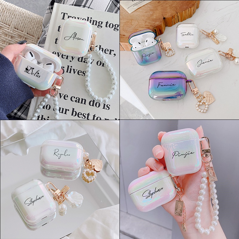 Vỏ Bảo Vệ Hộp Sạc Tai Nghe airpods pro 2 Bằng TPU Dẻo Màu laser In Họa Tiết Hoạ