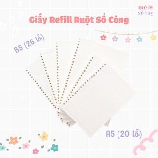 [XẢ KHO NGHỈ BÁN] Giấy Refill Sổ Còng, Bullet Journal, Binder A5 - A4 - B5