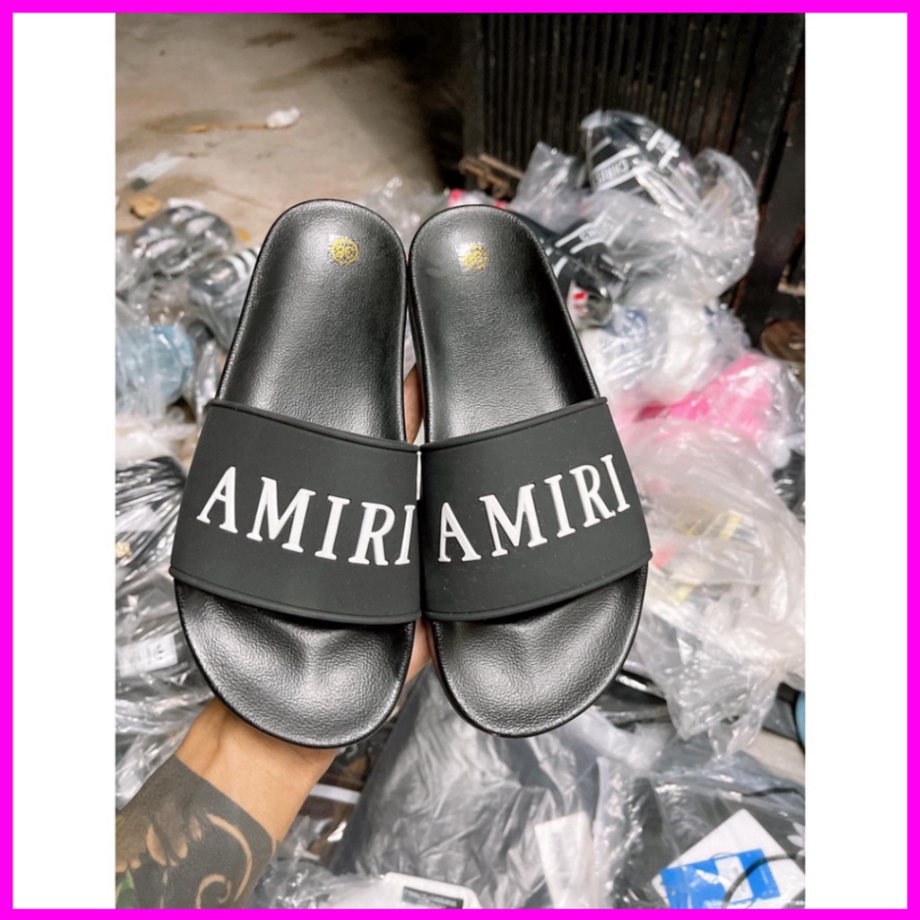 Dép lê nam nữ thời trang ,  Dép quai ngang chữ AMIRI siêu hot hit - AMR01 Xmenshop