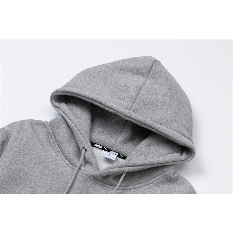 Áo Hoodie Cotton PU Tay Dài Thêu Chữ Plus Size Cho Nam Nữ