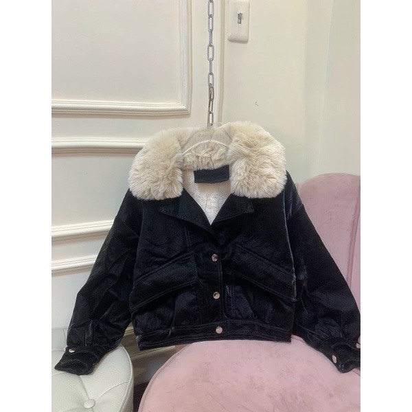 Áo Da Lót Lông Vân Trần Trám Hàng Cao Cấp QC Loại 1 Xịn Chất Liệu Da Mềm Mịn Siêu Ấm - QINN BOUTIQUE