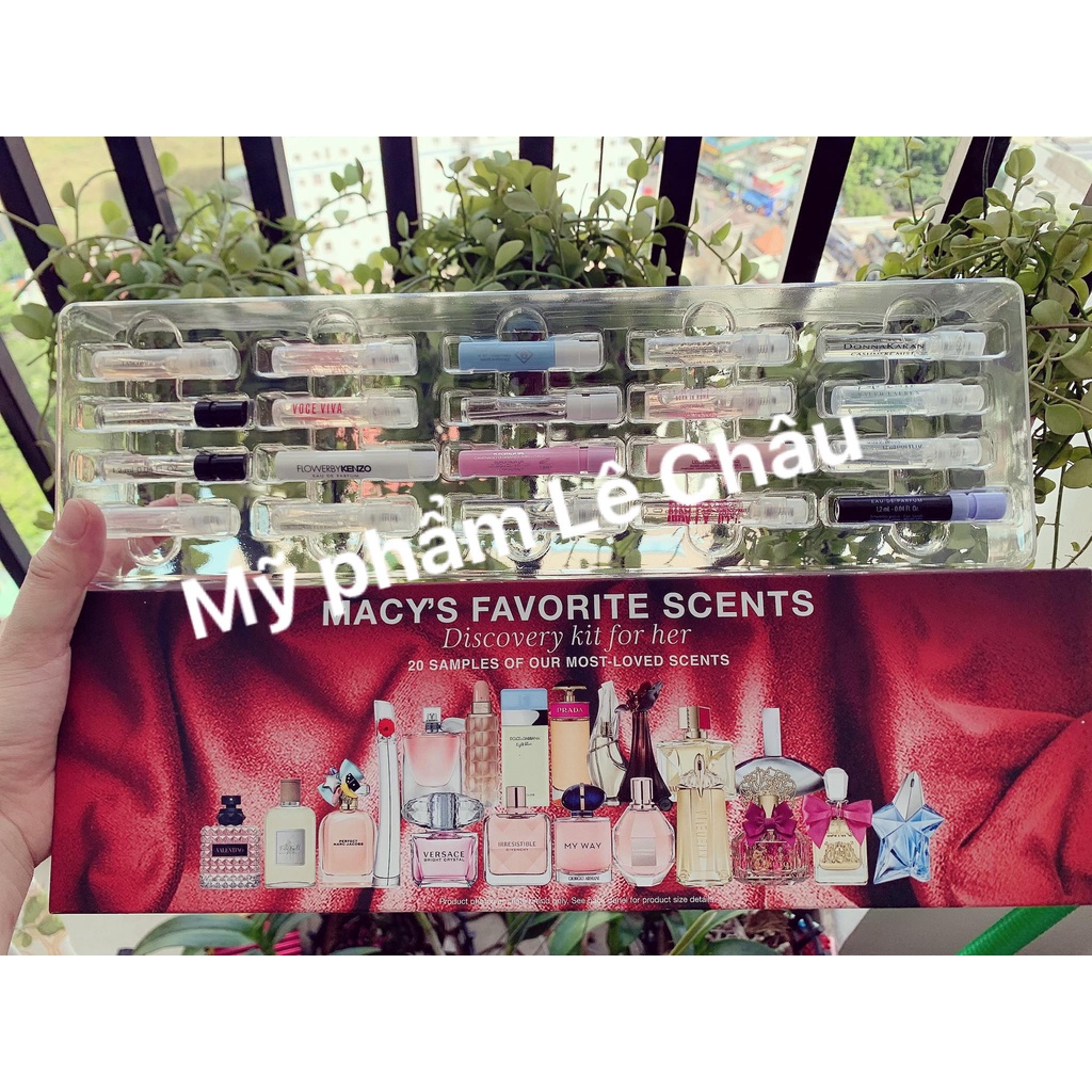 Set 20 mẫu nước hoa mini MACY'S FAVORITE SCENTS DISCOVERY FOR HER