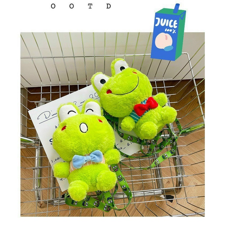 Túi Đeo Chéo Hình Chú Ếch Nhồi Bông Dễ Thương DUYÊN CƯỜNG
