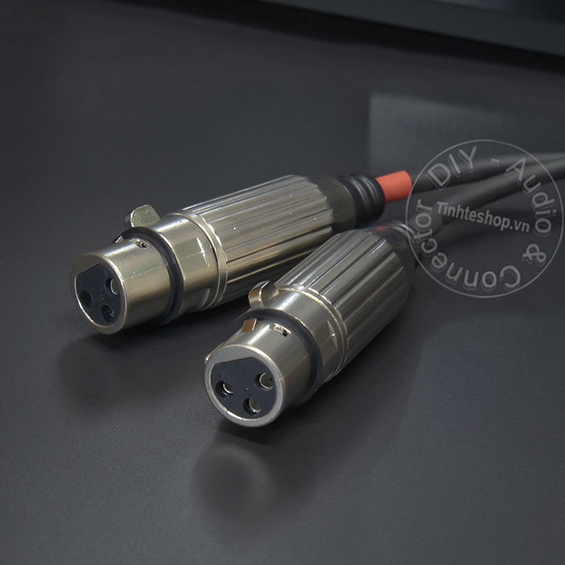 Dây 3.5 sang canon DIY chuyển từ Laptop Smartphone sang Sound card Loa kiểm âm Mixer - 3.5mm to 2 XLR female cable