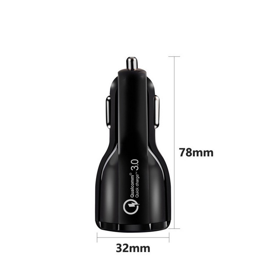 Tẩu Sạc Nhanh Xe Hơi 12V Xe Tải 24V 2 cổng USB 3.1A/15W Cốc Sạc Nhanh QC3.0 Quick Chagre 3.0 Xe Hơi BKS-2U