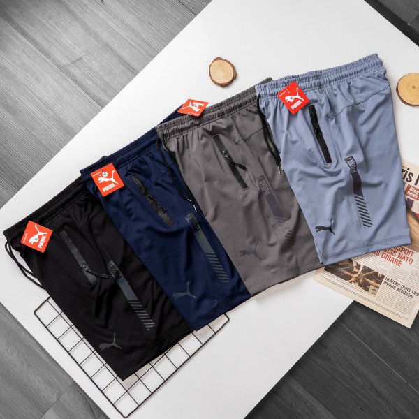 Quần short nam chất thun poly co giãn thấm hút tập gym hoạt động thể thao Q06