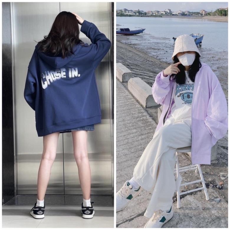 [Xả Kho] Áo Khoác Hoodie Zip Choose In Có Mũ Vải Nỉ Bông Form Unisex Nam Nữ Hot 🥰