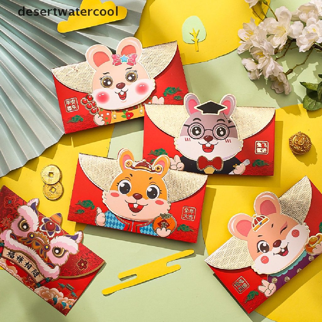 Devn Set 4 Bao Lì Xì Đỏ May Mắn Phong Cách Trung Hoa Năm Mới